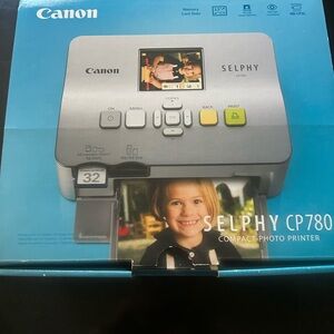 Canon SELPHY CP780 Compact Photo Printer - Silver and White